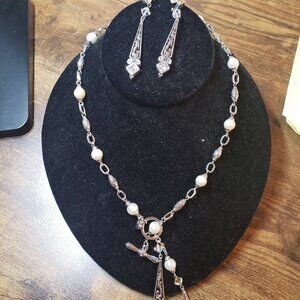 Brighton Pearl Necklace with matching Earrings
